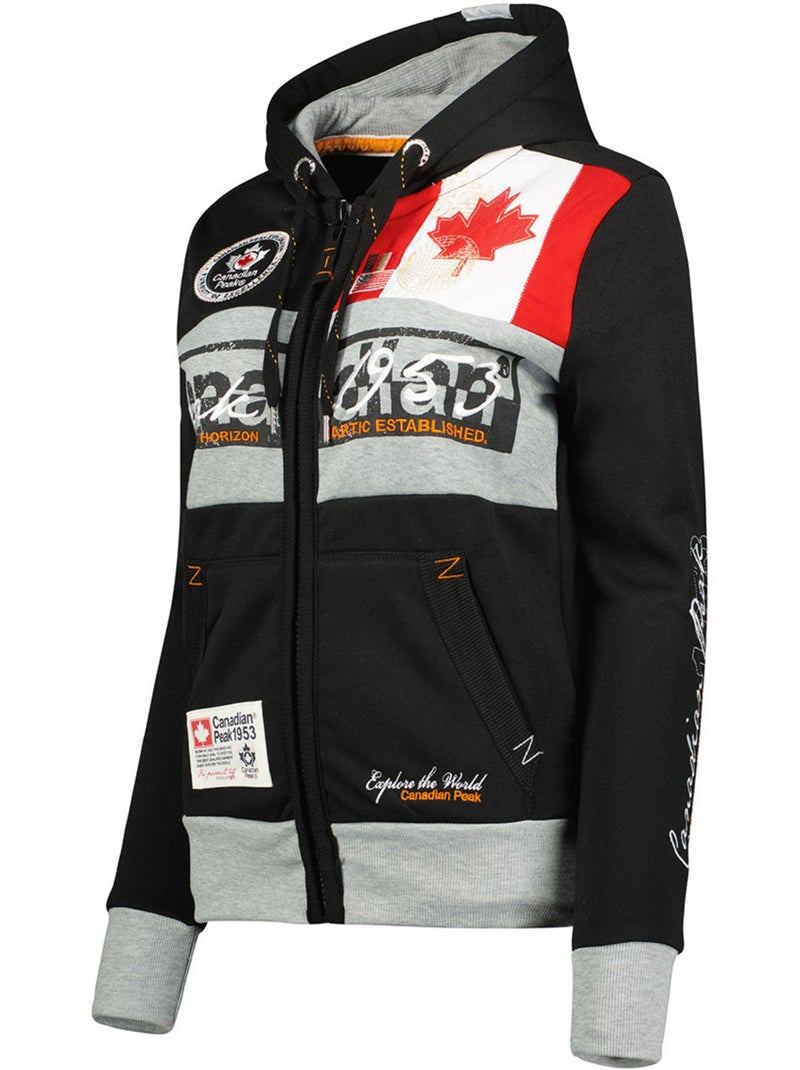 Felpa con cappuccio face – canadian peak Nero - Kiabi