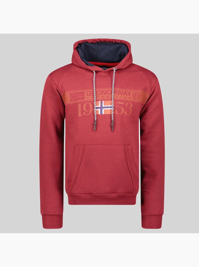 Felpa con cappuccio fastlife – geographical norway Bordeaux - Kiabi