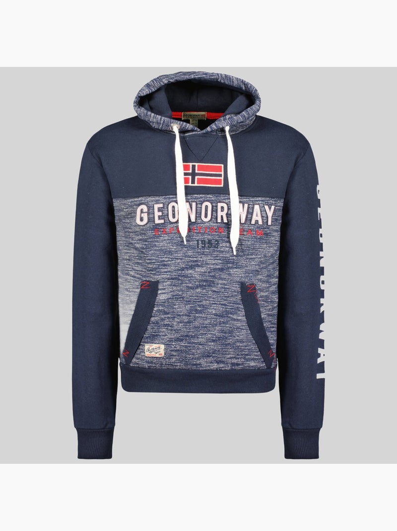 Felpa con cappuccio ferato – geographical norway Blu marino - Kiabi