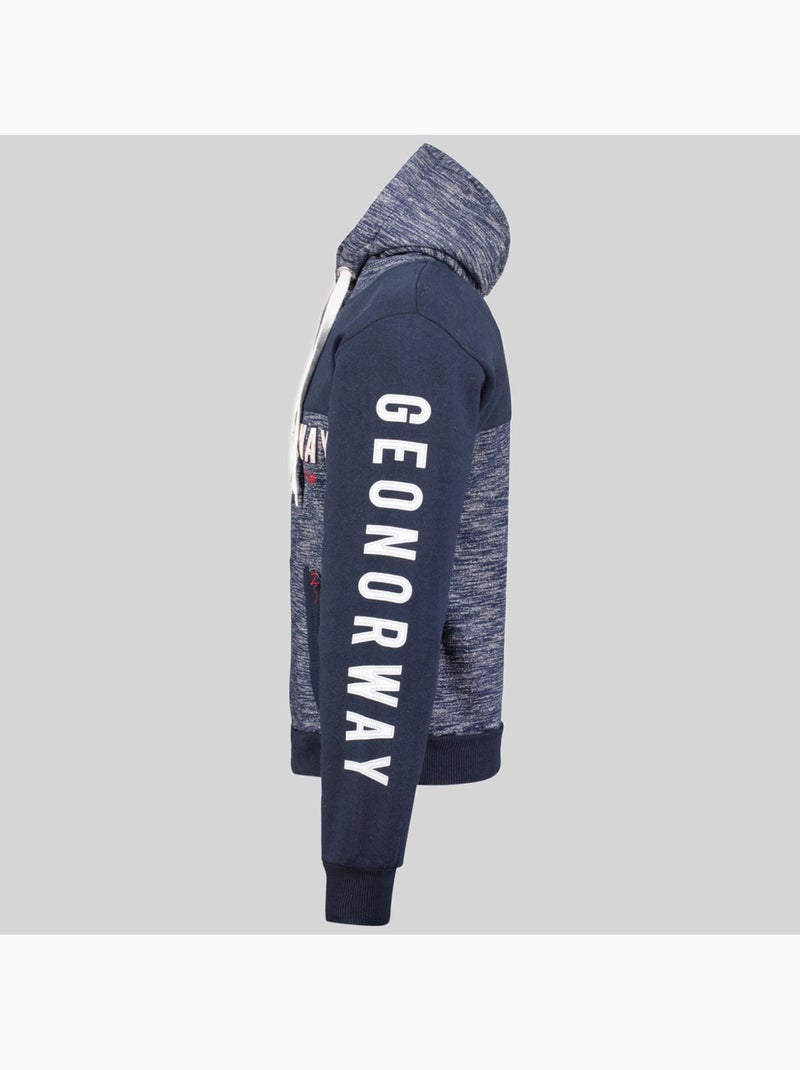 Felpa con cappuccio ferato – geographical norway Blu marino - Kiabi