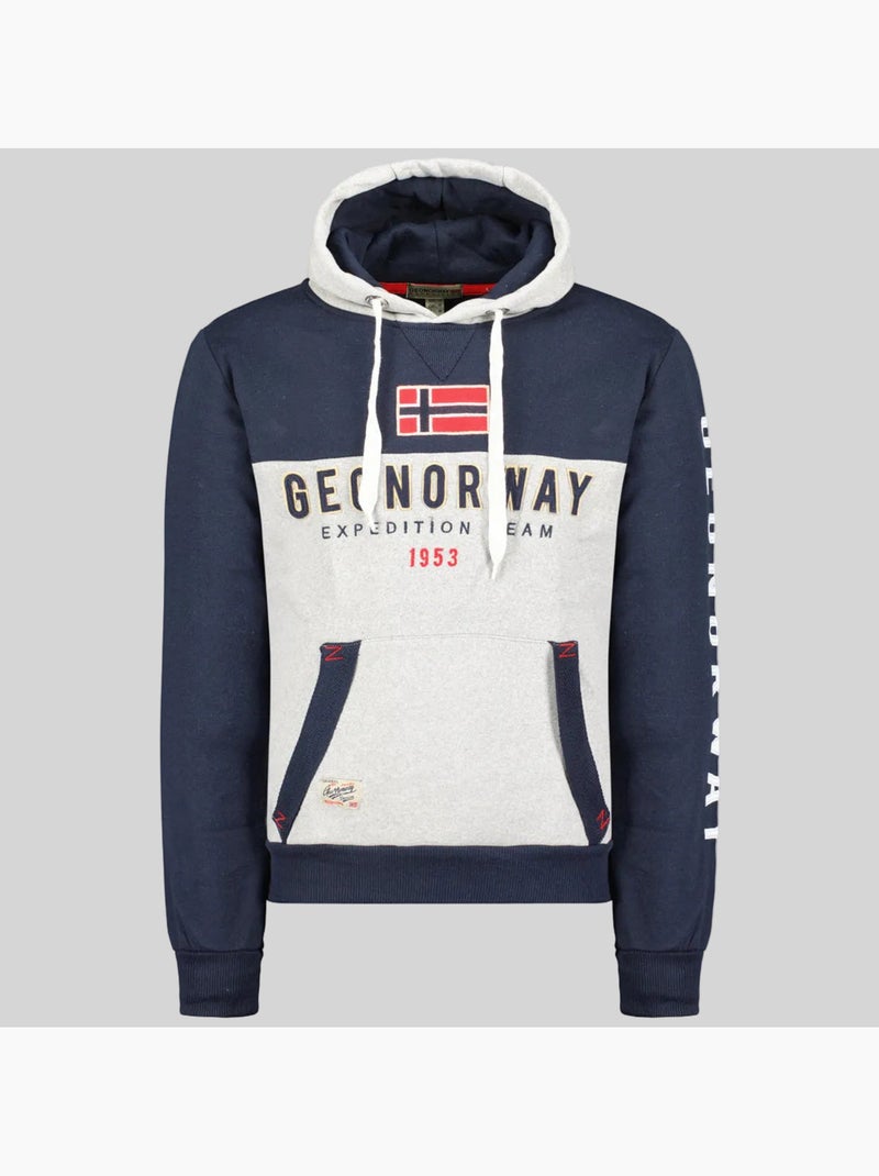 Felpa con cappuccio ferato – geographical norway Grigio chiaro - Kiabi