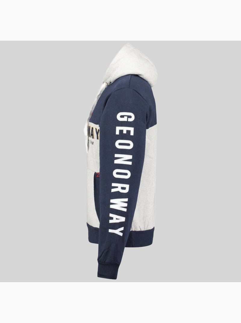Felpa con cappuccio ferato – geographical norway Grigio chiaro - Kiabi