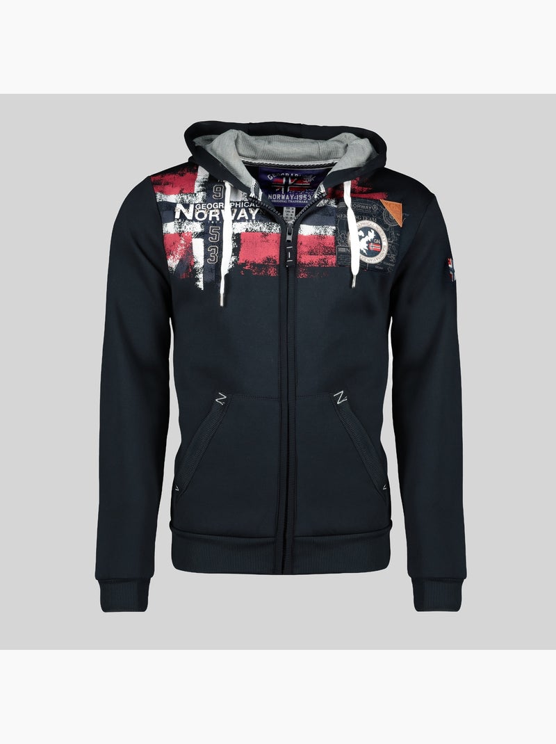 Felpa con cappuccio fespote – geographical norway Blu marino - Kiabi