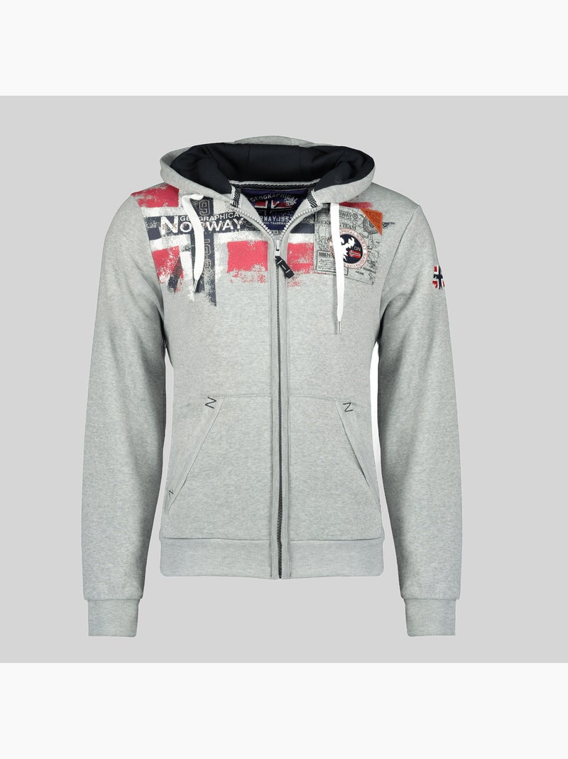 Felpa con cappuccio fespote – geographical norway Grigio chiaro - Kiabi