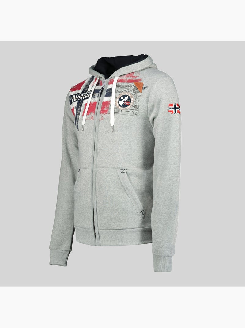 Felpa con cappuccio fespote – geographical norway Grigio chiaro - Kiabi