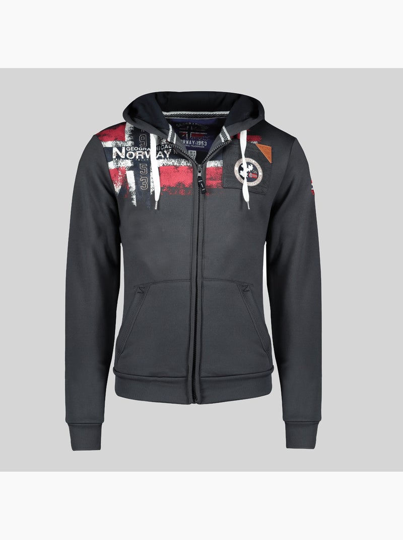 Felpa con cappuccio fespote – geographical norway Grigio scuro - Kiabi