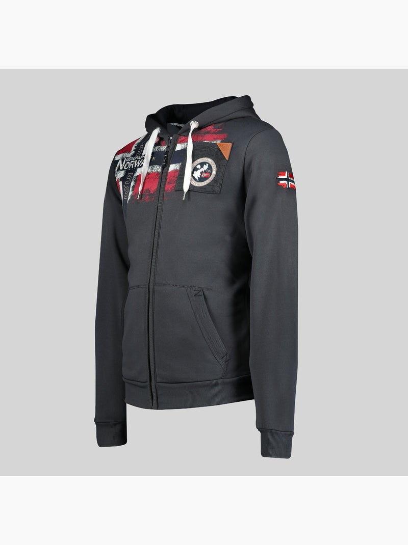 Felpa con cappuccio fespote – geographical norway Grigio scuro - Kiabi