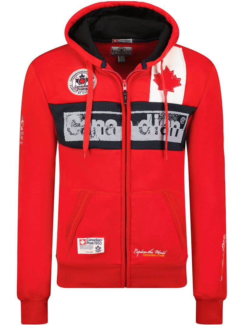 Felpa con cappuccio flashy – canadian peak Rosso - Kiabi