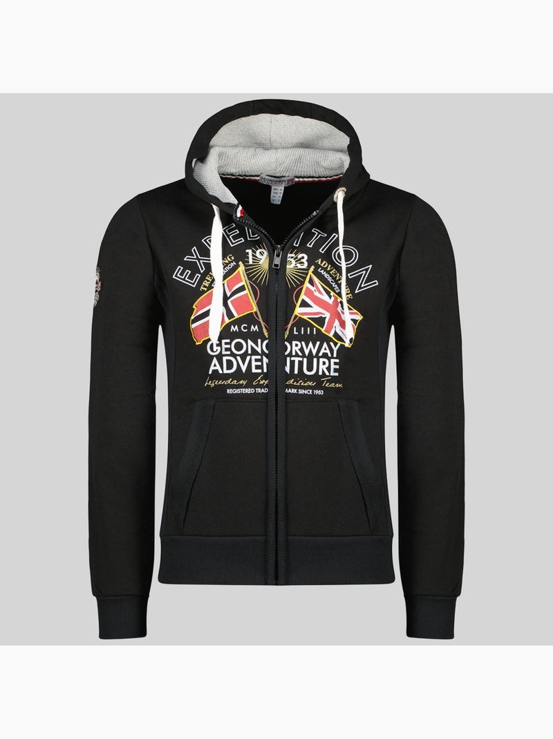 Felpa con cappuccio flepto – geographical norway Nero - Kiabi