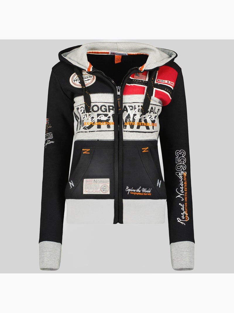 Felpa con cappuccio flyer – geographical norway Nero - Kiabi