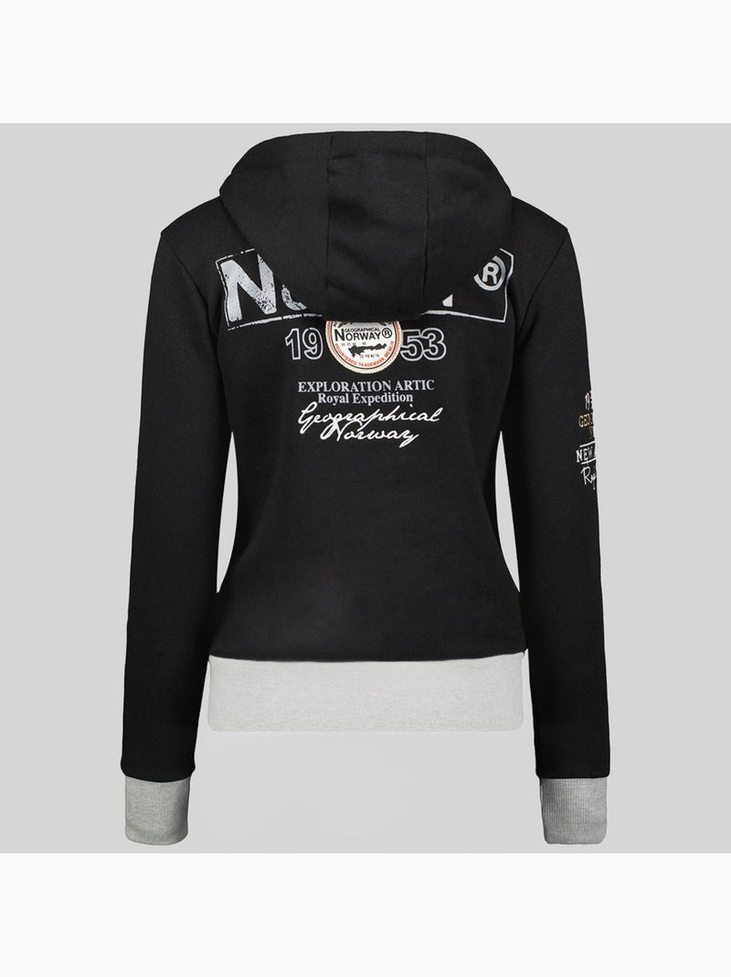 Felpa con cappuccio flyer – geographical norway Nero - Kiabi