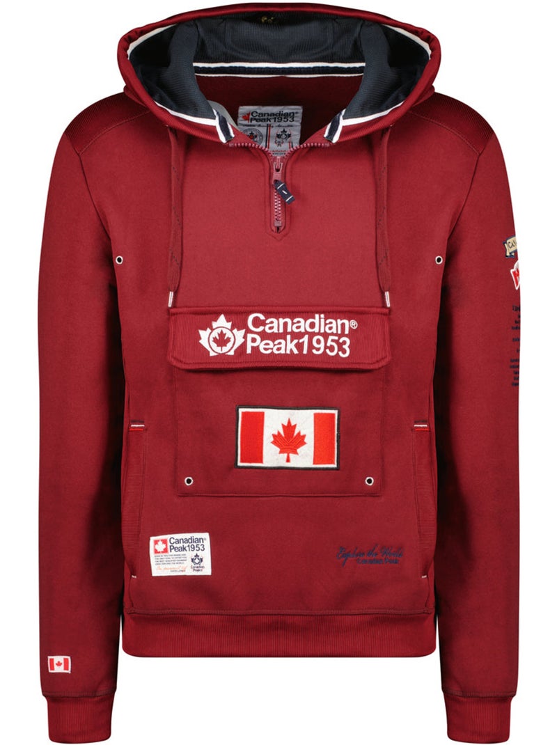 Felpa con cappuccio foderato galapagos – canadian peak Bordeaux - Kiabi