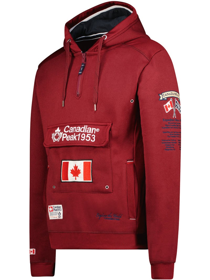 Felpa con cappuccio foderato galapagos – canadian peak Bordeaux - Kiabi