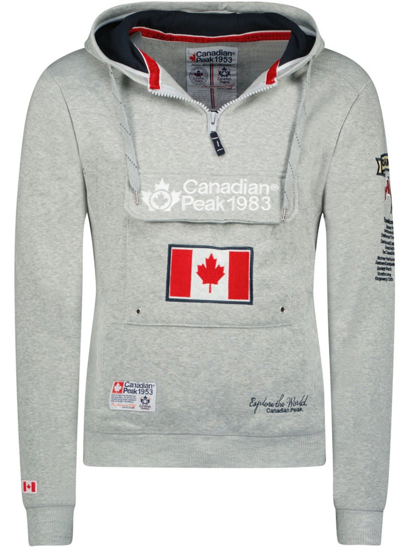Felpa con cappuccio foderato galapagos – canadian peak Grigio chiaro - Kiabi