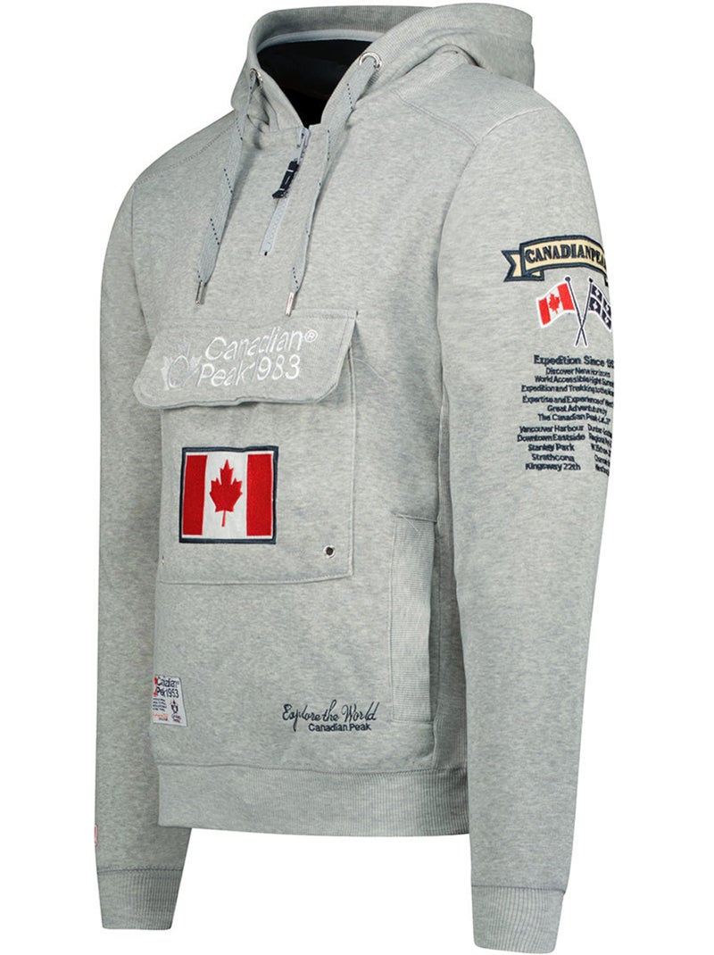 Felpa con cappuccio foderato galapagos – canadian peak Grigio chiaro - Kiabi