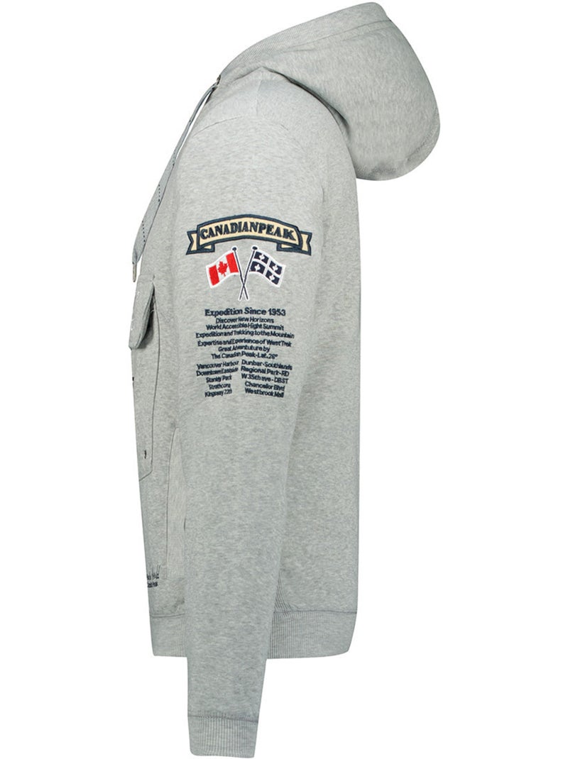 Felpa con cappuccio foderato galapagos – canadian peak Grigio chiaro - Kiabi