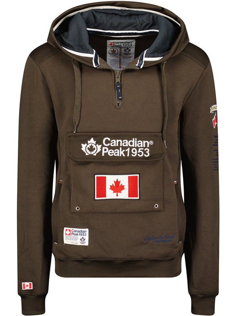 Felpa con cappuccio foderato galapagos – canadian peak Marrone - Kiabi