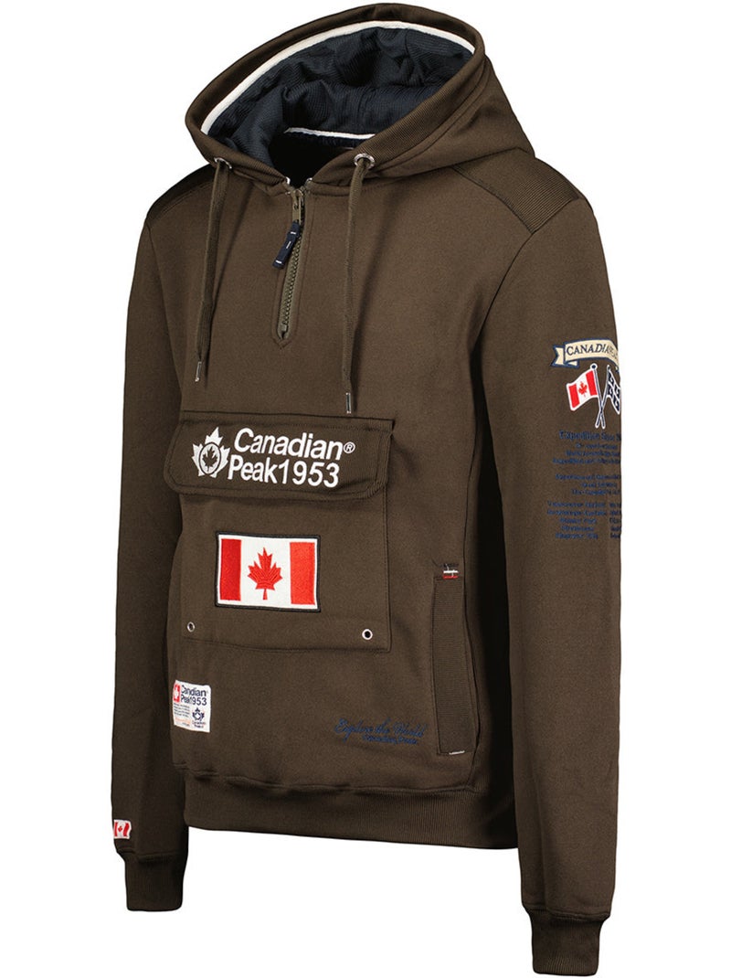 Felpa con cappuccio foderato galapagos – canadian peak Marrone - Kiabi