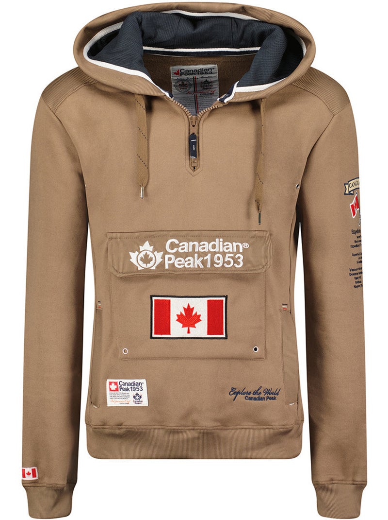Felpa con cappuccio foderato galapagos – canadian peak Tortora - Kiabi
