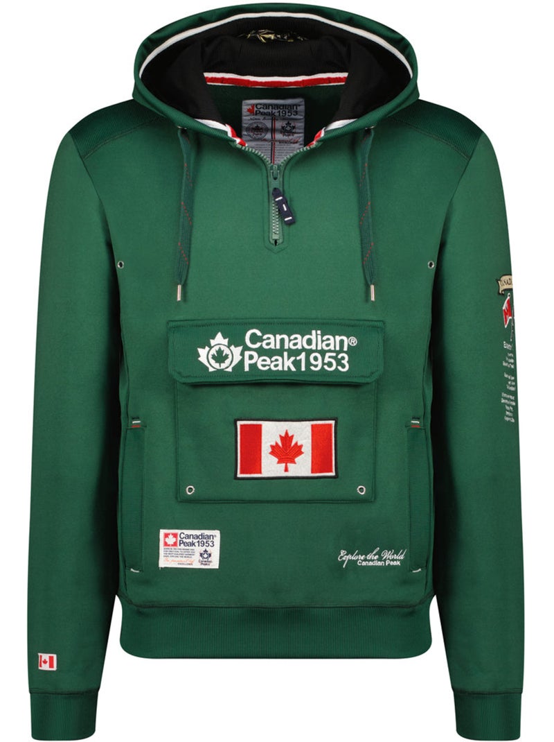 Felpa con cappuccio foderato galapagos – canadian peak Verde abete - Kiabi