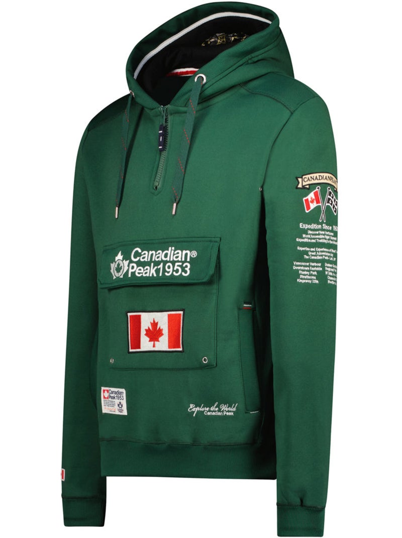 Felpa con cappuccio foderato galapagos – canadian peak Verde abete - Kiabi