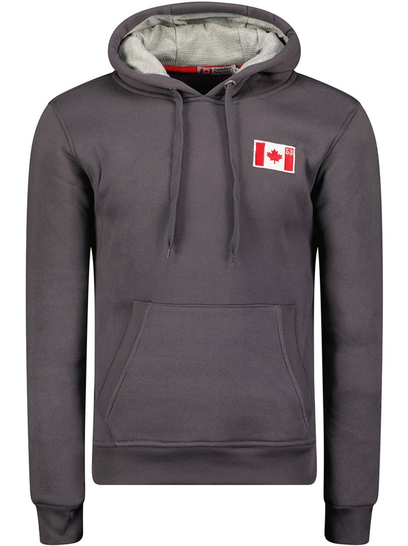 Felpa con cappuccio fondeak – canadian peak Grigio scuro - Kiabi