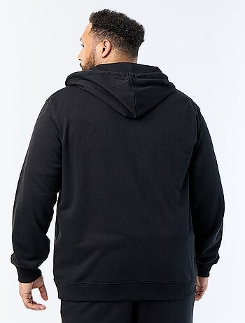 Felpa con cappuccio full zip tinta unita