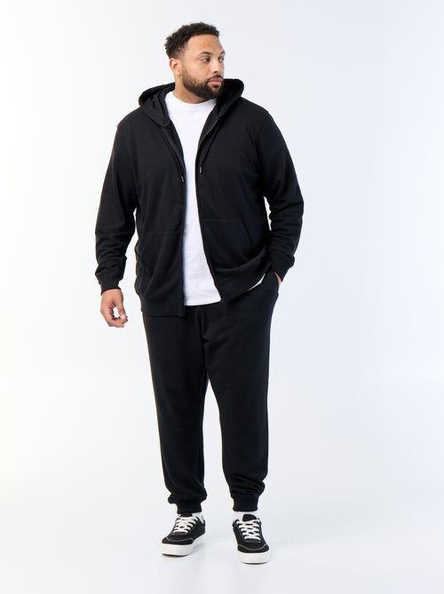 Felpa con cappuccio full zip tinta unita - Kiabi Felpa con cappuccio full zip tinta unita - Kiabi