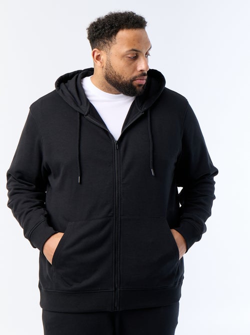 Felpa con cappuccio full zip tinta unita - Kiabi Felpa con cappuccio full zip tinta unita - Kiabi