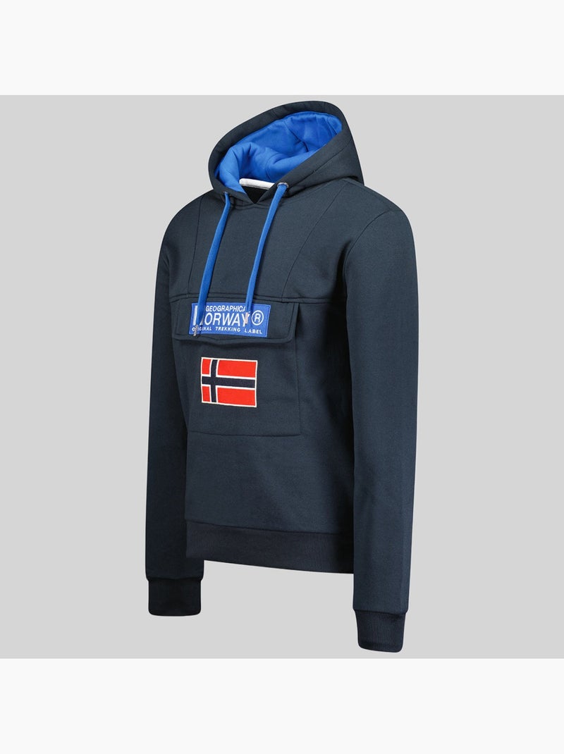 Felpa con cappuccio gadrien – geographical norway Blu marino - Kiabi