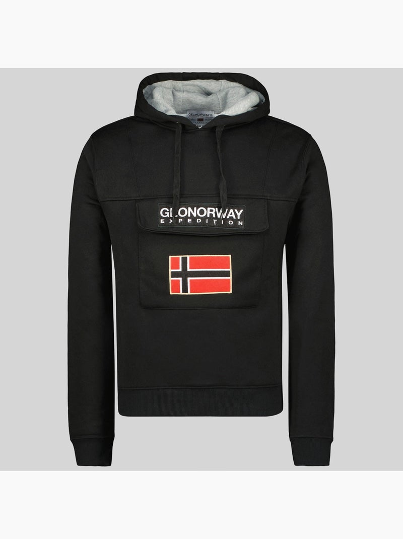 Felpa con cappuccio gadrien – geographical norway Nero - Kiabi