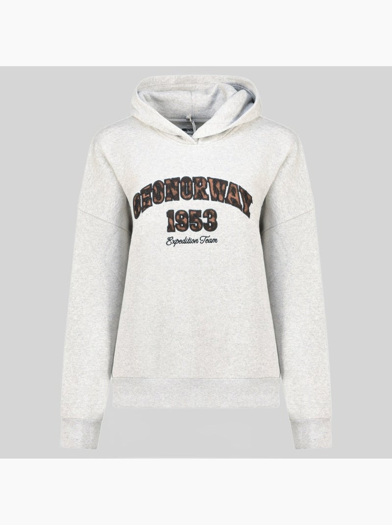 Felpa con cappuccio gaphir – geographical norway Grigio chiaro - Kiabi