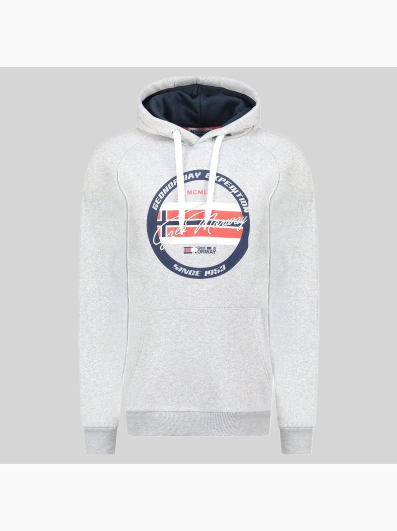Felpa con cappuccio garis – geographical norway Grigio chiaro - Kiabi