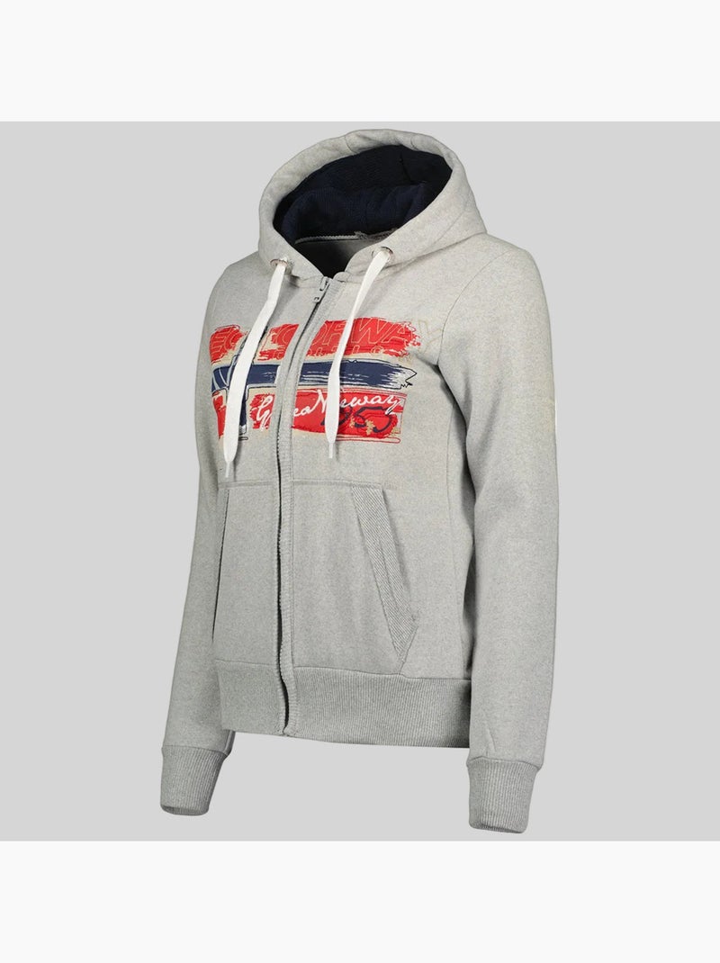 Felpa con cappuccio gayto – geographical norway Grigio chiaro - Kiabi