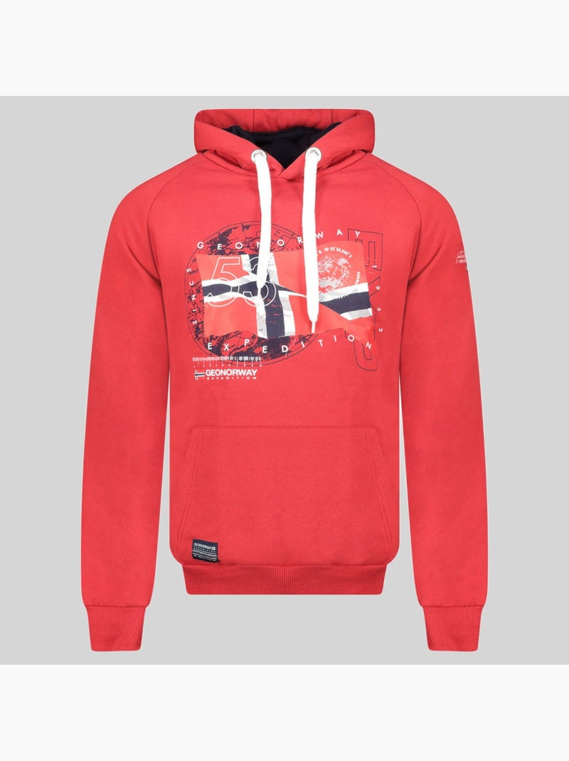 Felpa con cappuccio gdrap – geographical norway Rosso - Kiabi