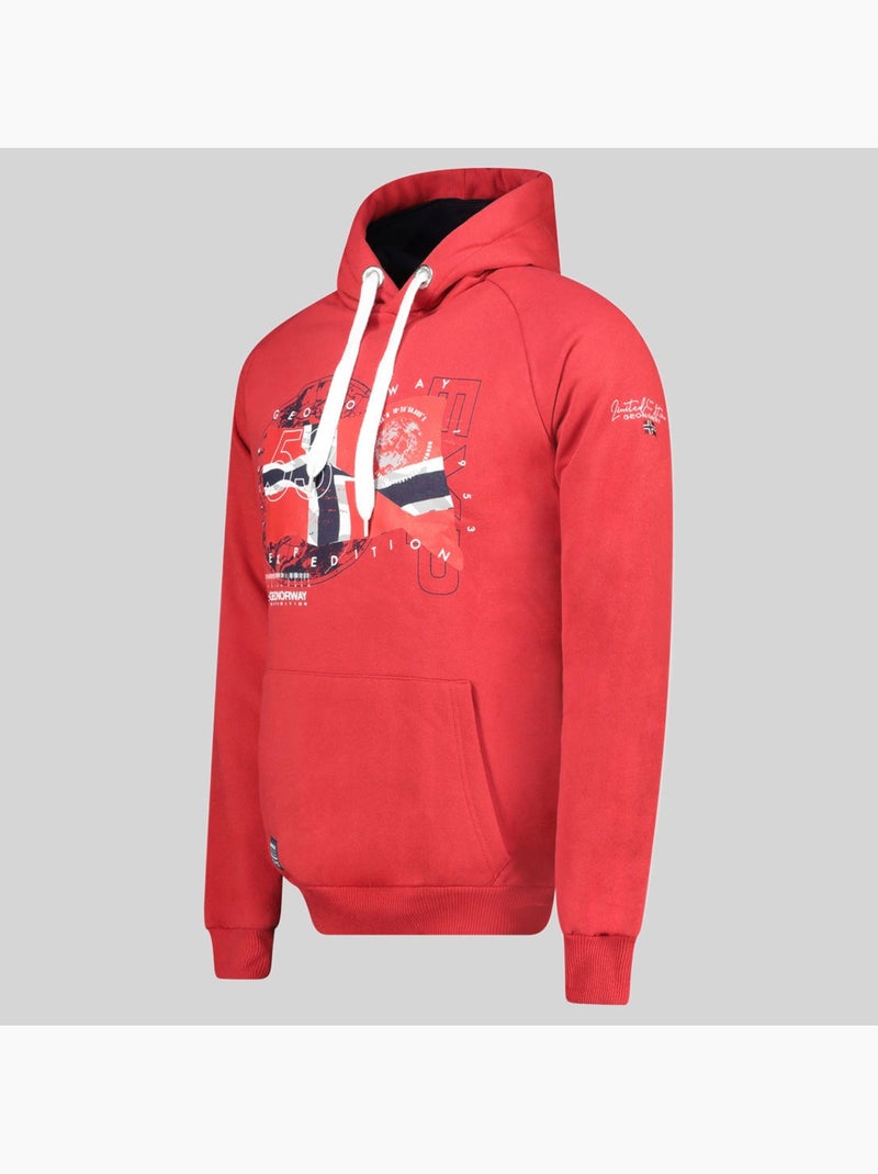 Felpa con cappuccio gdrap – geographical norway Rosso - Kiabi