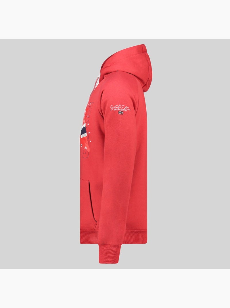 Felpa con cappuccio gdrap – geographical norway Rosso - Kiabi