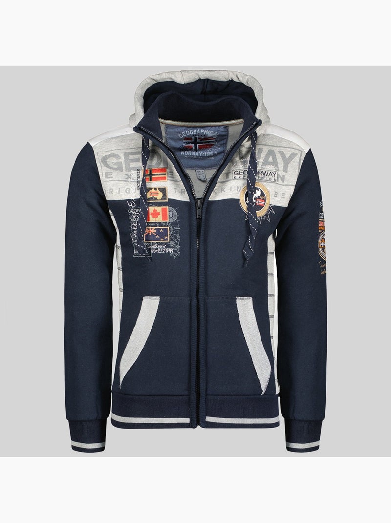 Felpa con cappuccio geday – geographical norway Blu marino - Kiabi