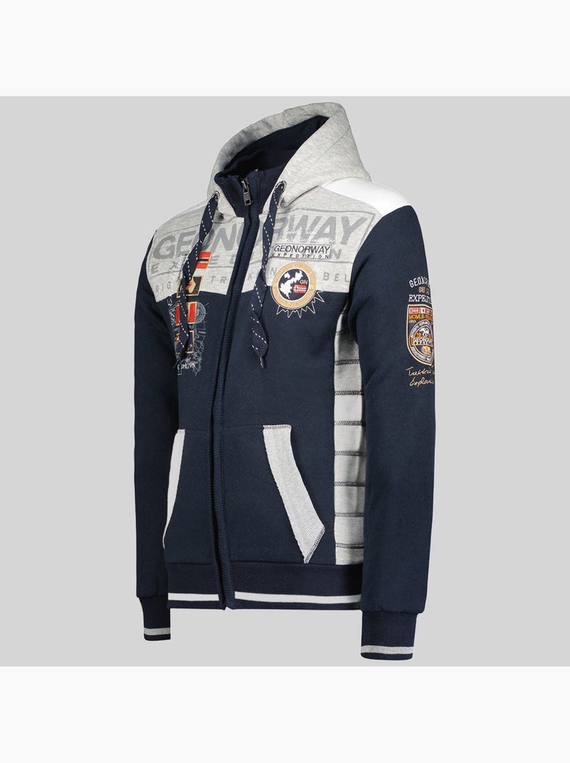 Felpa con cappuccio geday – geographical norway Blu marino - Kiabi