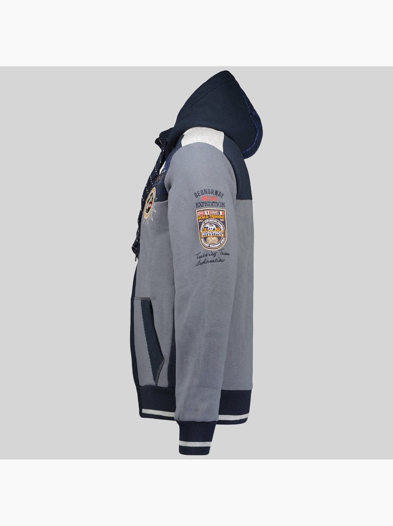 Felpa con cappuccio geday – geographical norway Grigio scuro - Kiabi