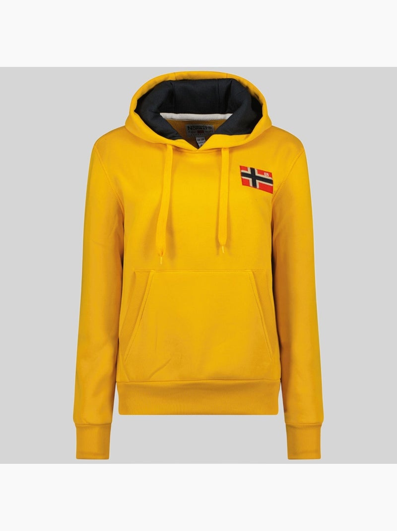 Felpa con cappuccio genifer – geographical norway Giallo senape - Kiabi