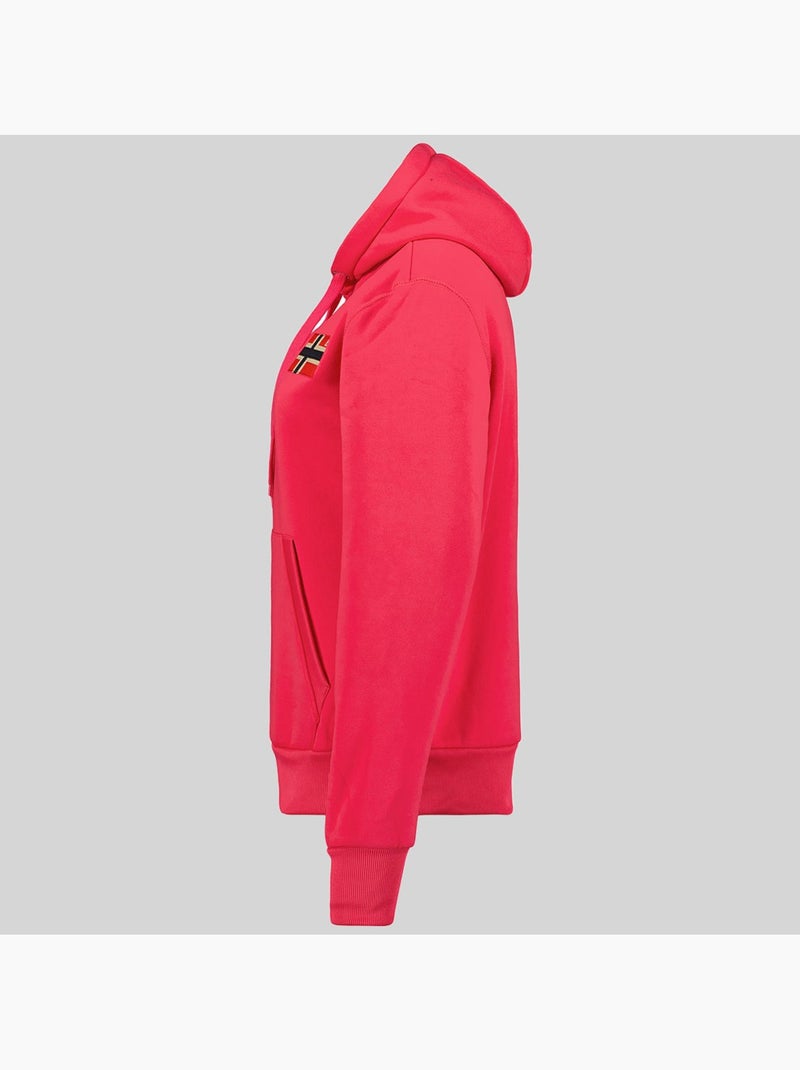 Felpa con cappuccio genifer – geographical norway Rosa fluo - Kiabi