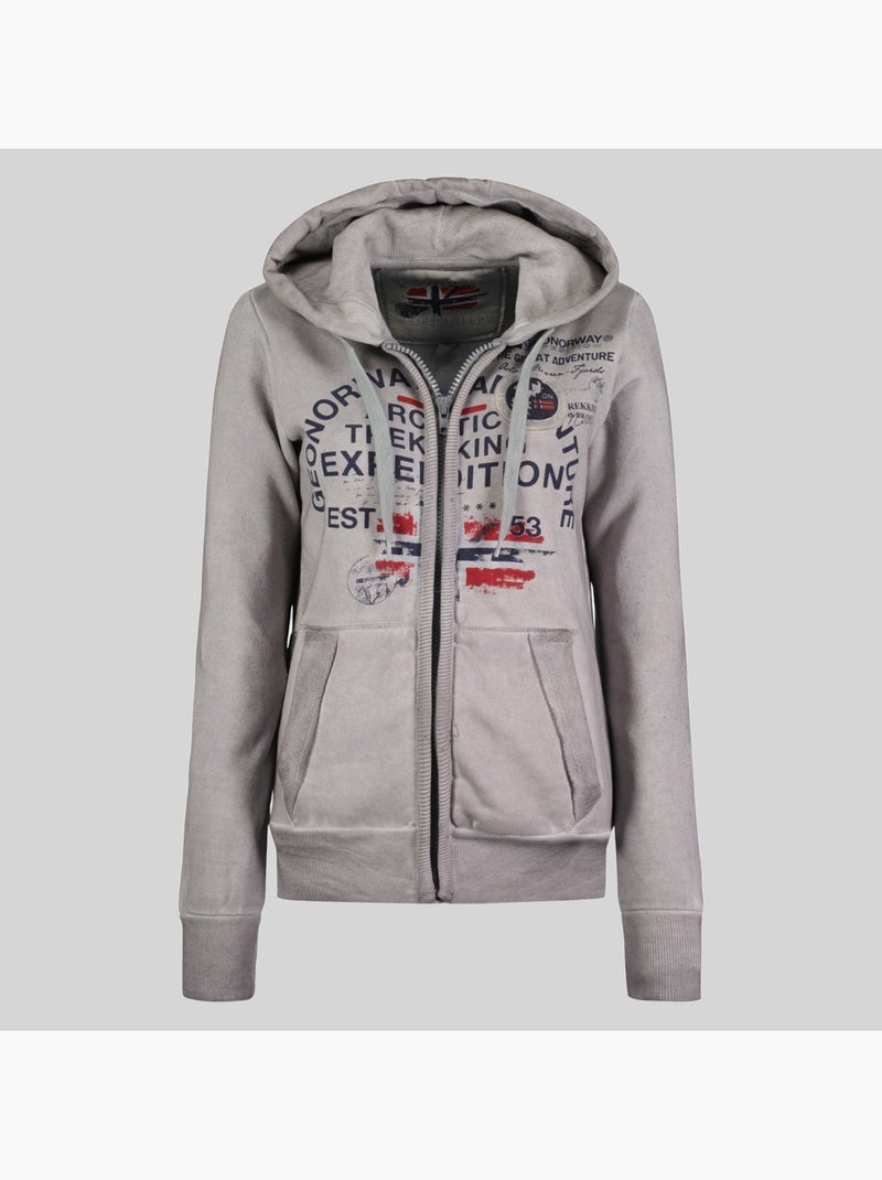 Felpa con cappuccio gergen – geographical norway Grigio chiaro - Kiabi