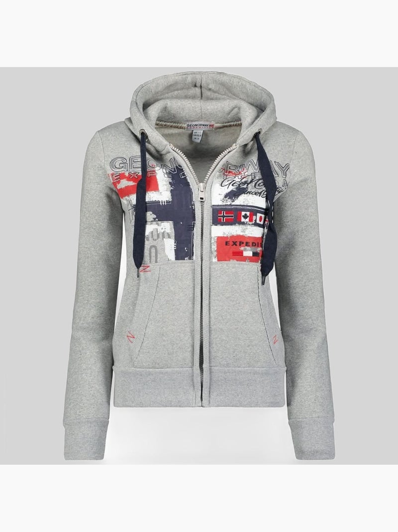 Felpa con cappuccio getchup – geographical norway Grigio chiaro - Kiabi