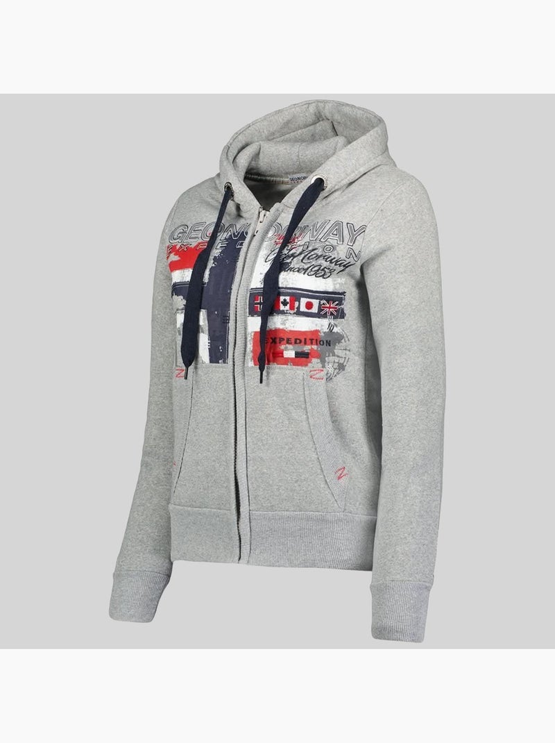 Felpa con cappuccio getchup – geographical norway Grigio chiaro - Kiabi