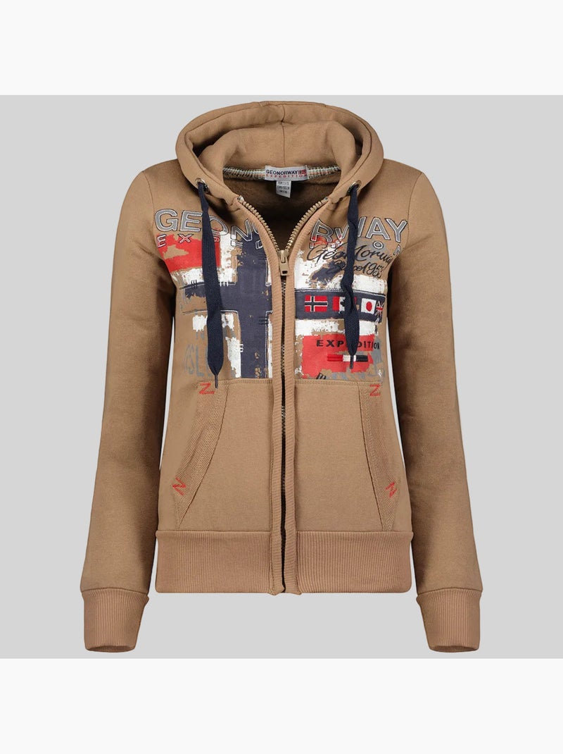Felpa con cappuccio getchup – geographical norway Tortora - Kiabi