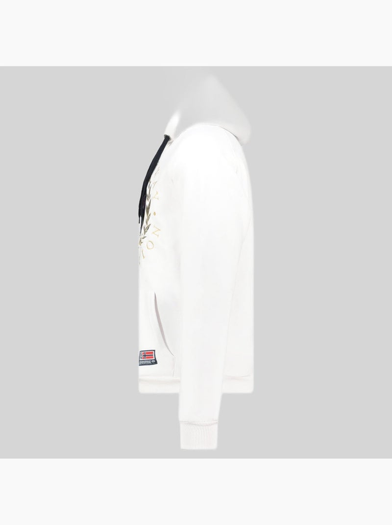 Felpa con cappuccio giger – geographical norway Bianco - Kiabi