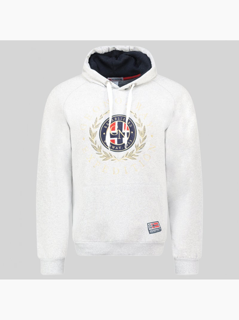 Felpa con cappuccio giger – geographical norway Grigio chiaro - Kiabi