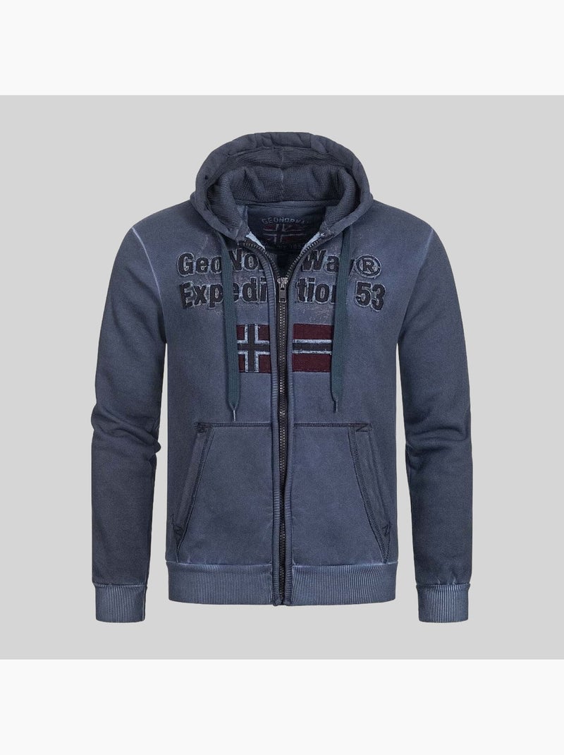 Felpa con cappuccio gimdo – geographical norway Blu marino - Kiabi