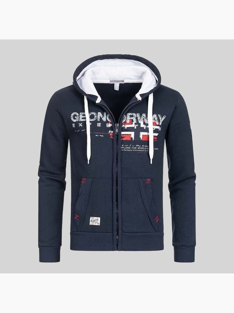 Felpa con cappuccio gisland – geographical norway Blu marino - Kiabi